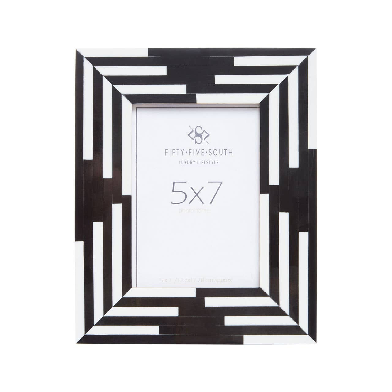 Black & White Stripe Photo Frame 4 x 6