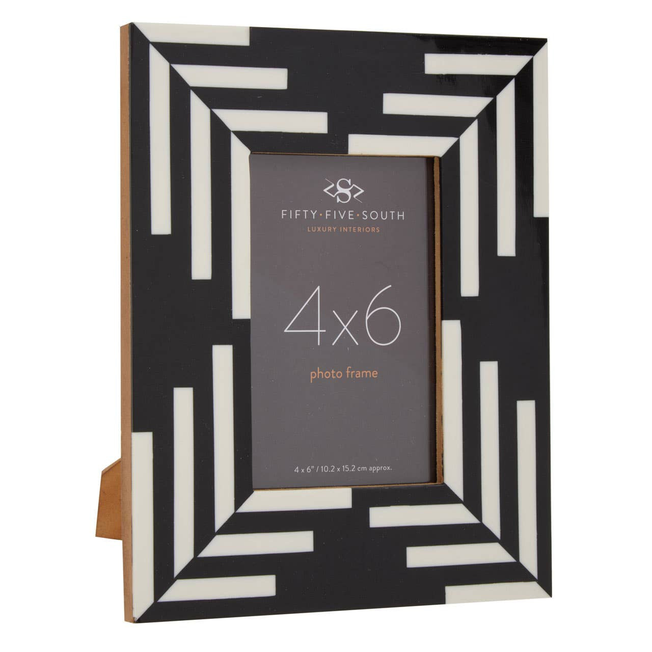 Black & White Stripe Photo Frame 4 x 6