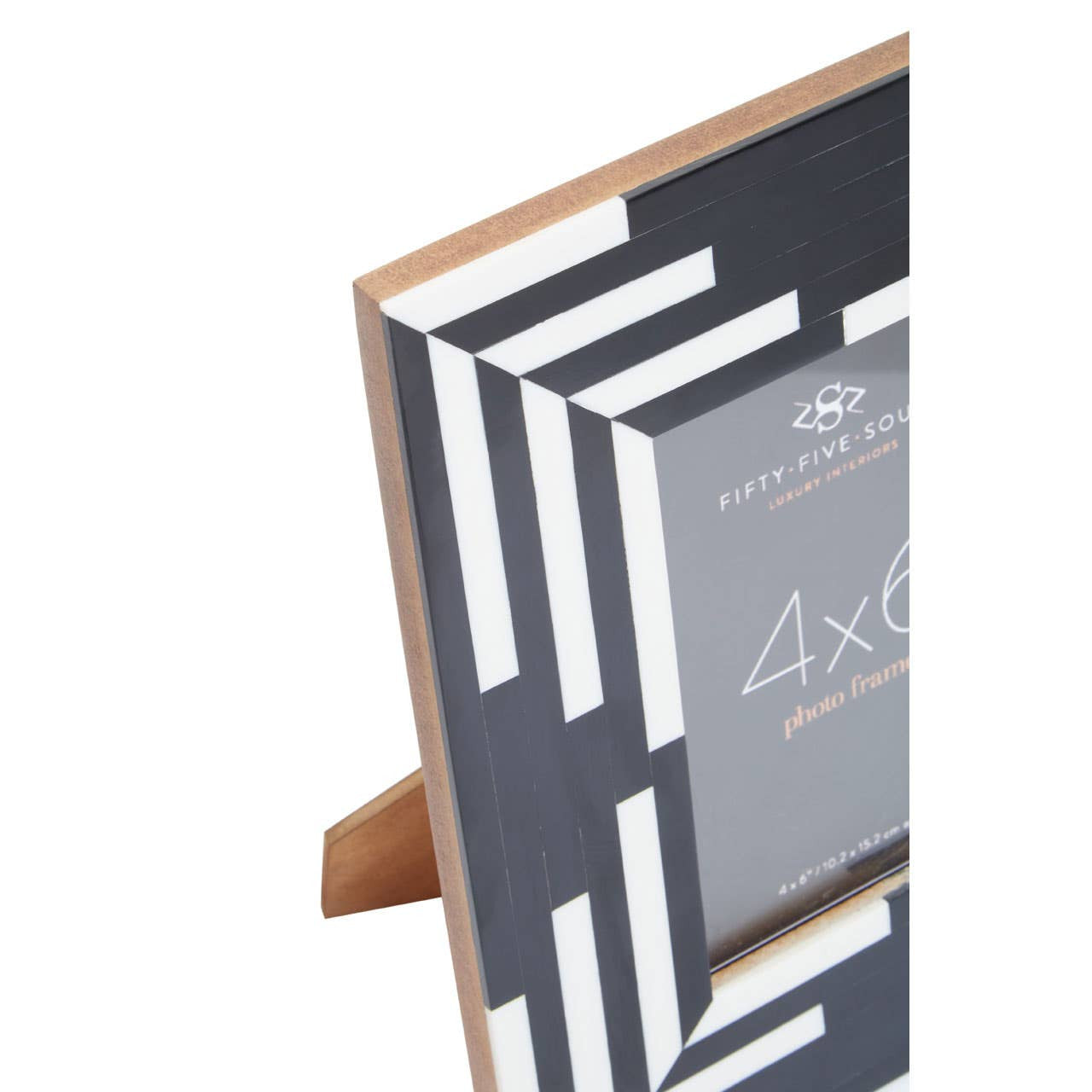 Black & White Stripe Photo Frame 4 x 6