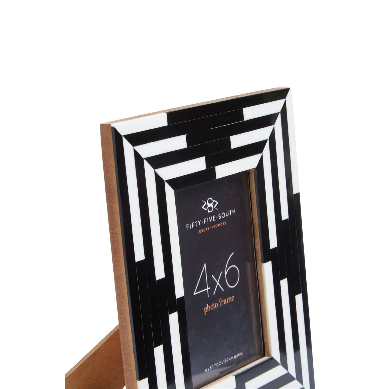 Black & White Stripe Photo Frame 4 x 6
