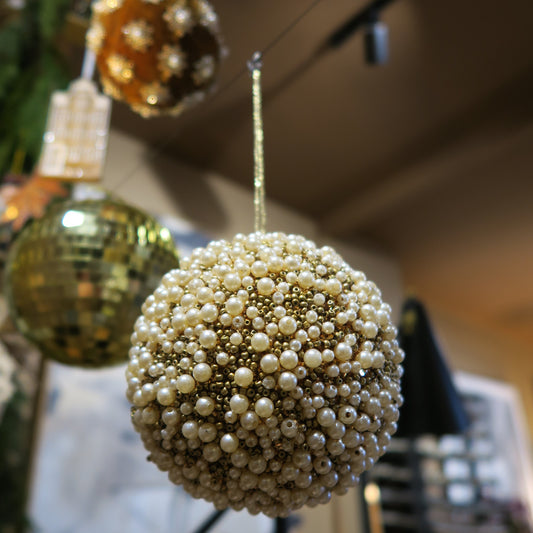 Gold Pearl Bauble D11cm