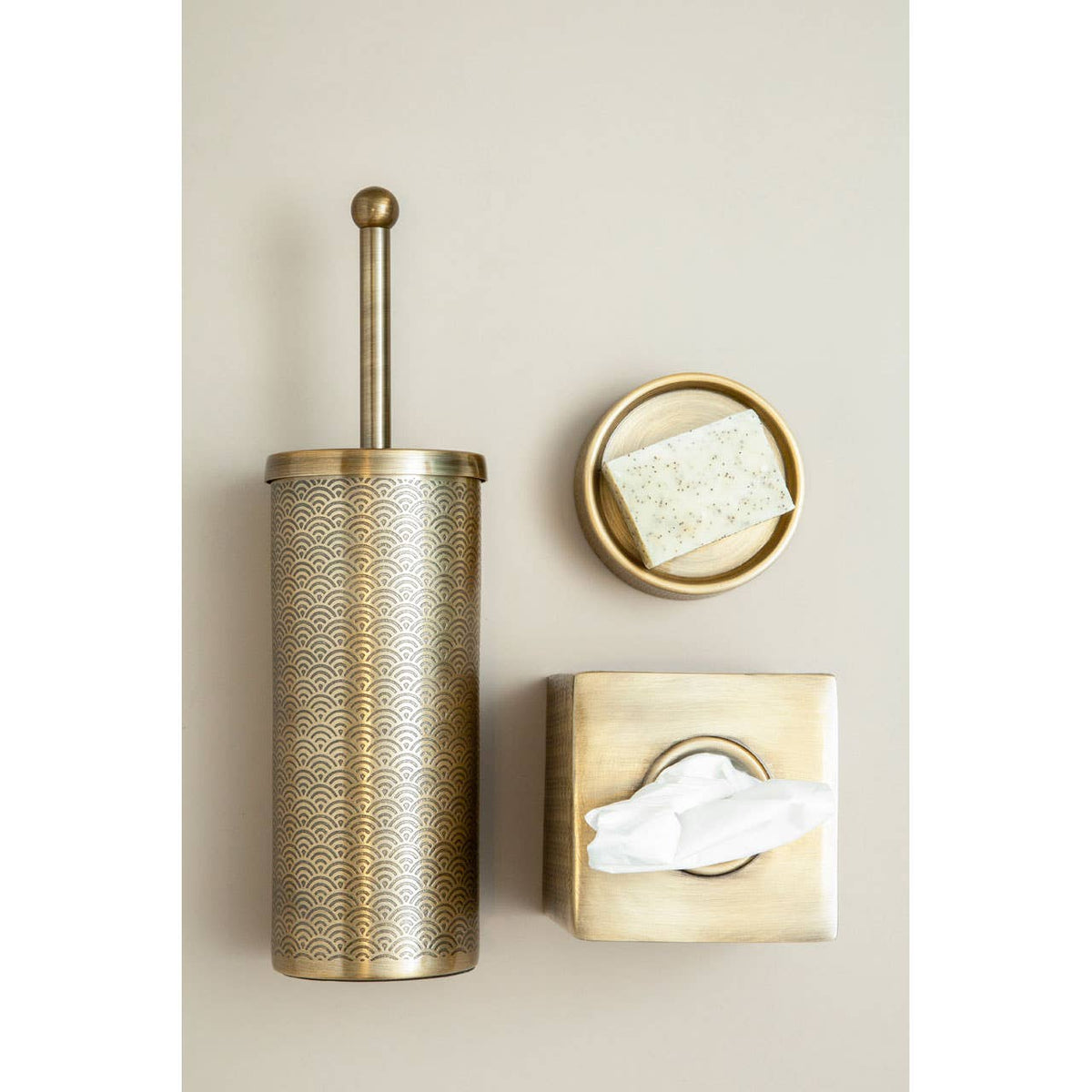 Allegra Gold Finish Aluminium Tissue Box