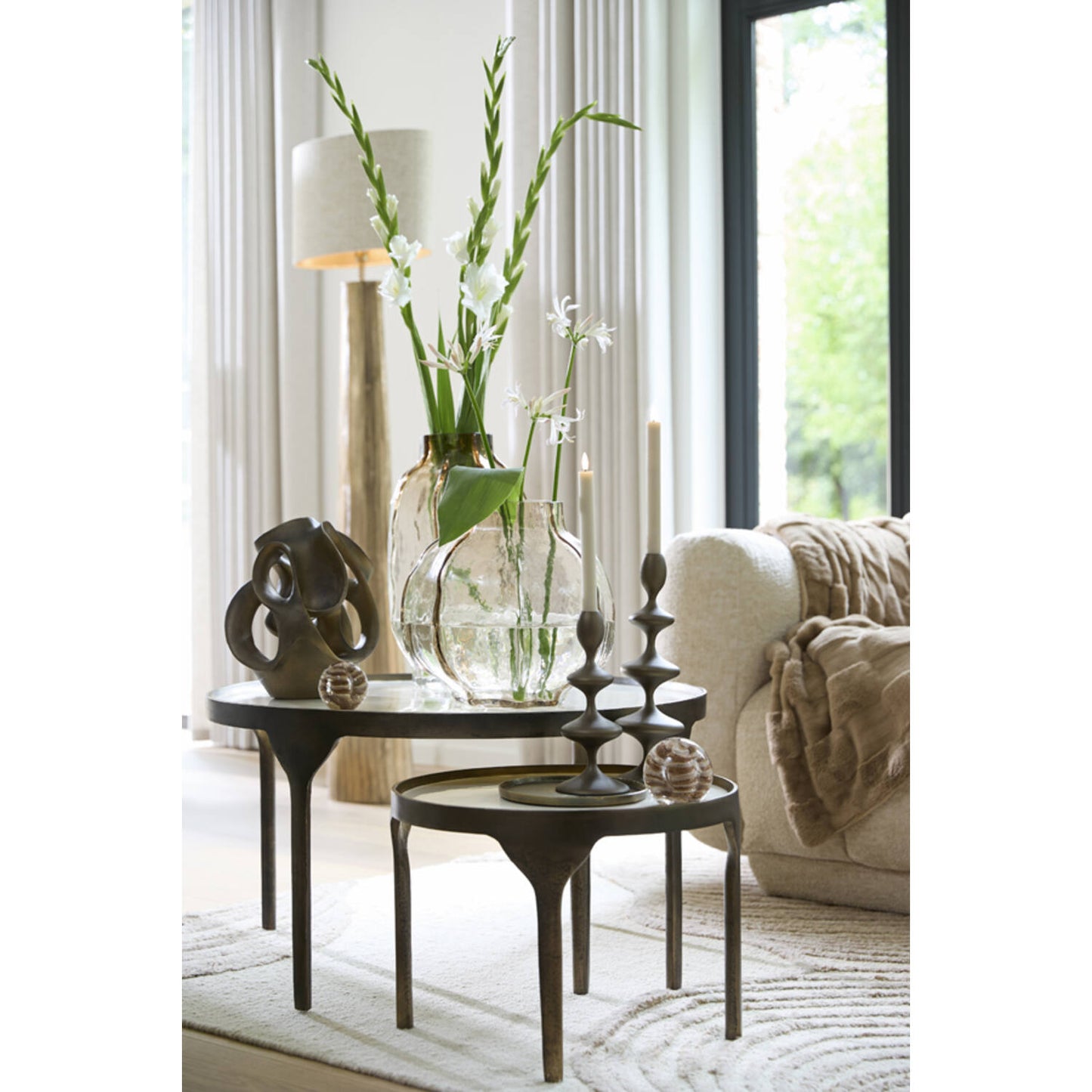 Vireen Antique Bronze Candlestick Holder (H34.5cm)