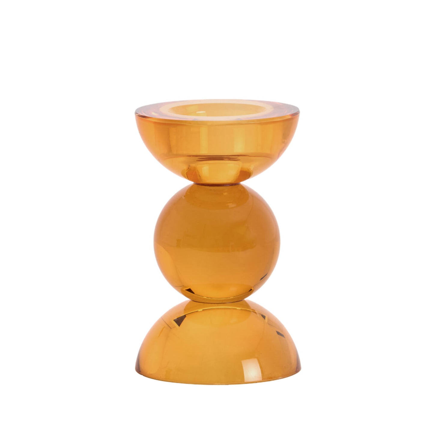 Itinga D8 x H12cm Glass Candle Stick Holder (Orange)
