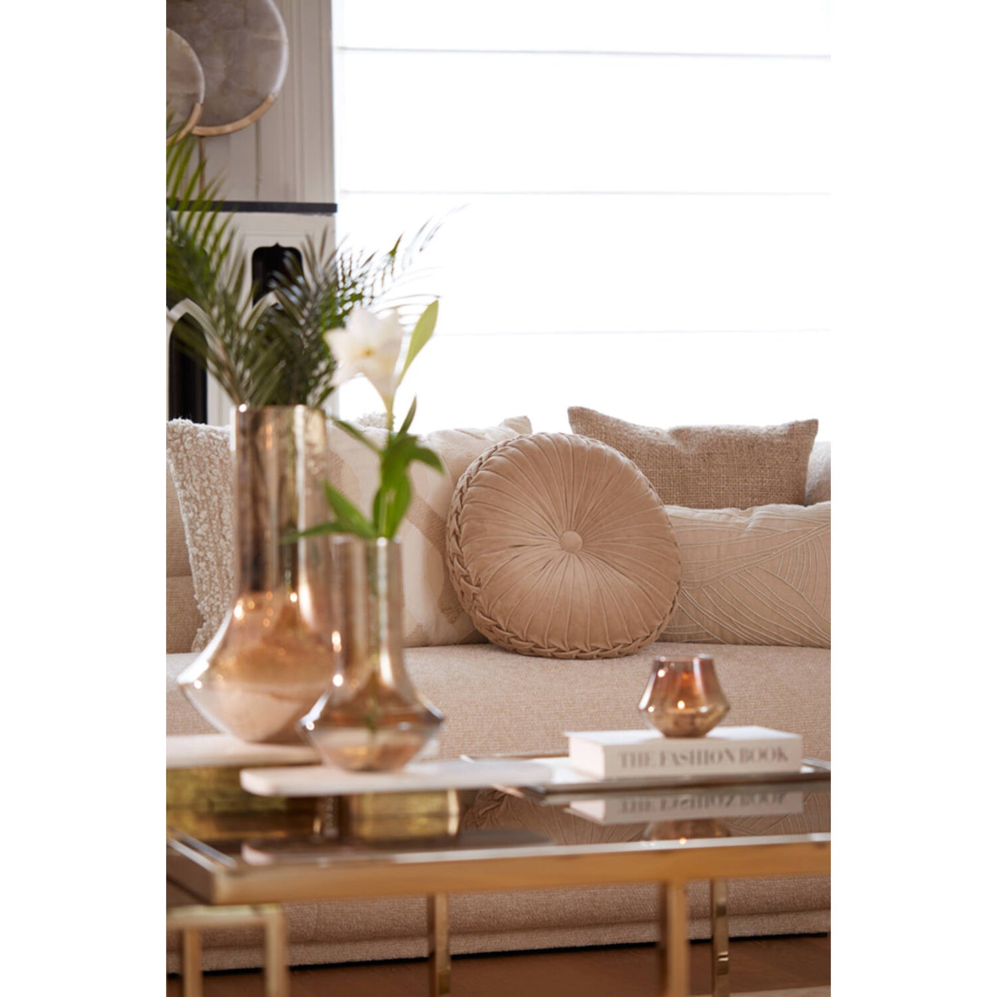 Berand Cushion D40cm (light gold)