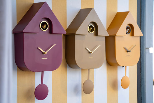 Modern Cuckoo Classic Wall Clock (Ochre)