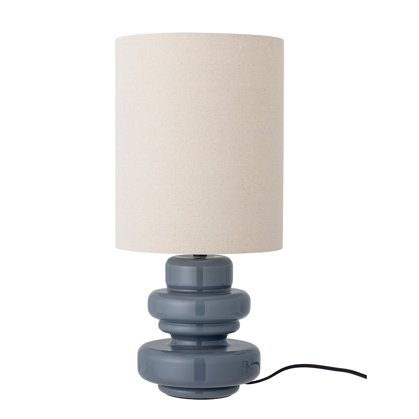 Fabiola Glass Table lamp with Linen Shade
