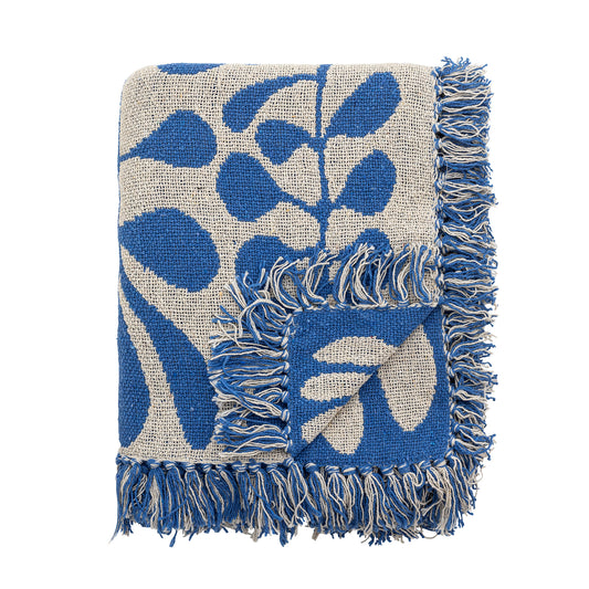 Nevine Recycled Cotton Throw (Blue)