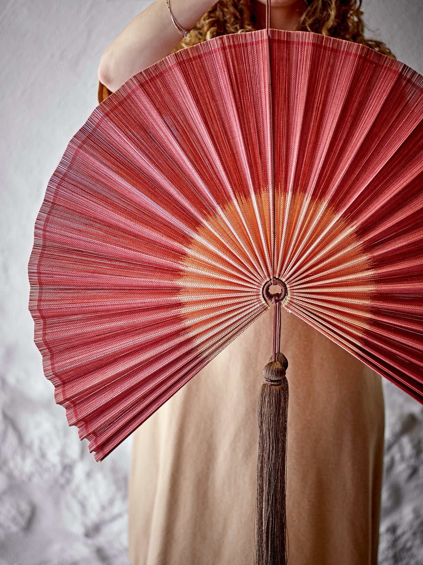 Jaime Bamboo Fan Wall Decor H70cm (Rose)