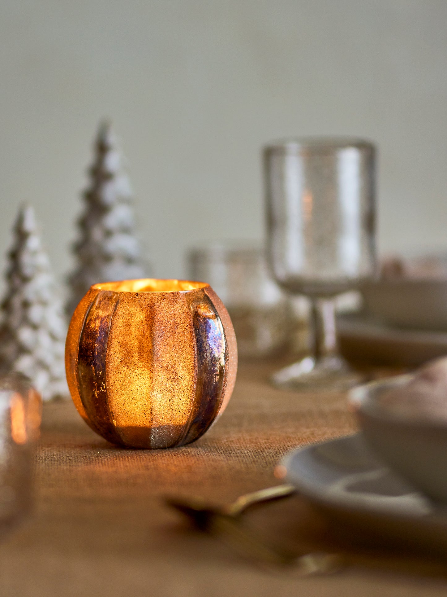 Felecia Tea Light Votive (Gold Glass)