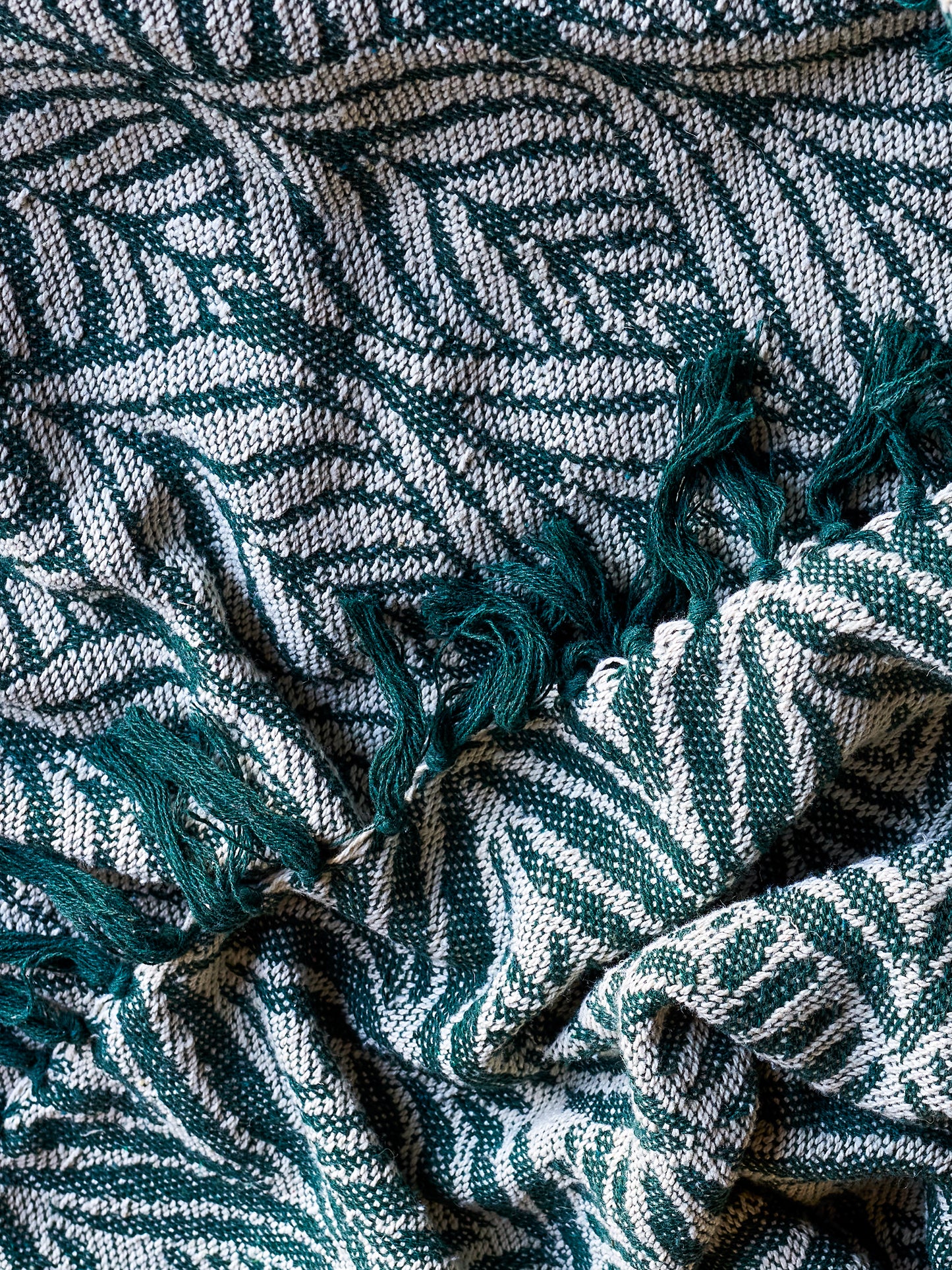 Ugento Recycled Cotton Throw (Green)
