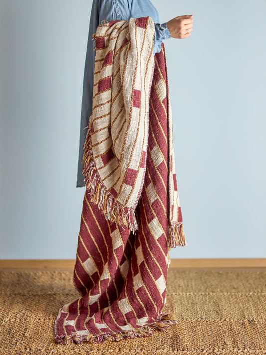 Cang Cotton Throw (Red)