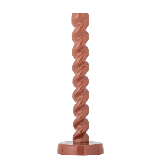 Diza Candlestick Holder (gloss red brown)