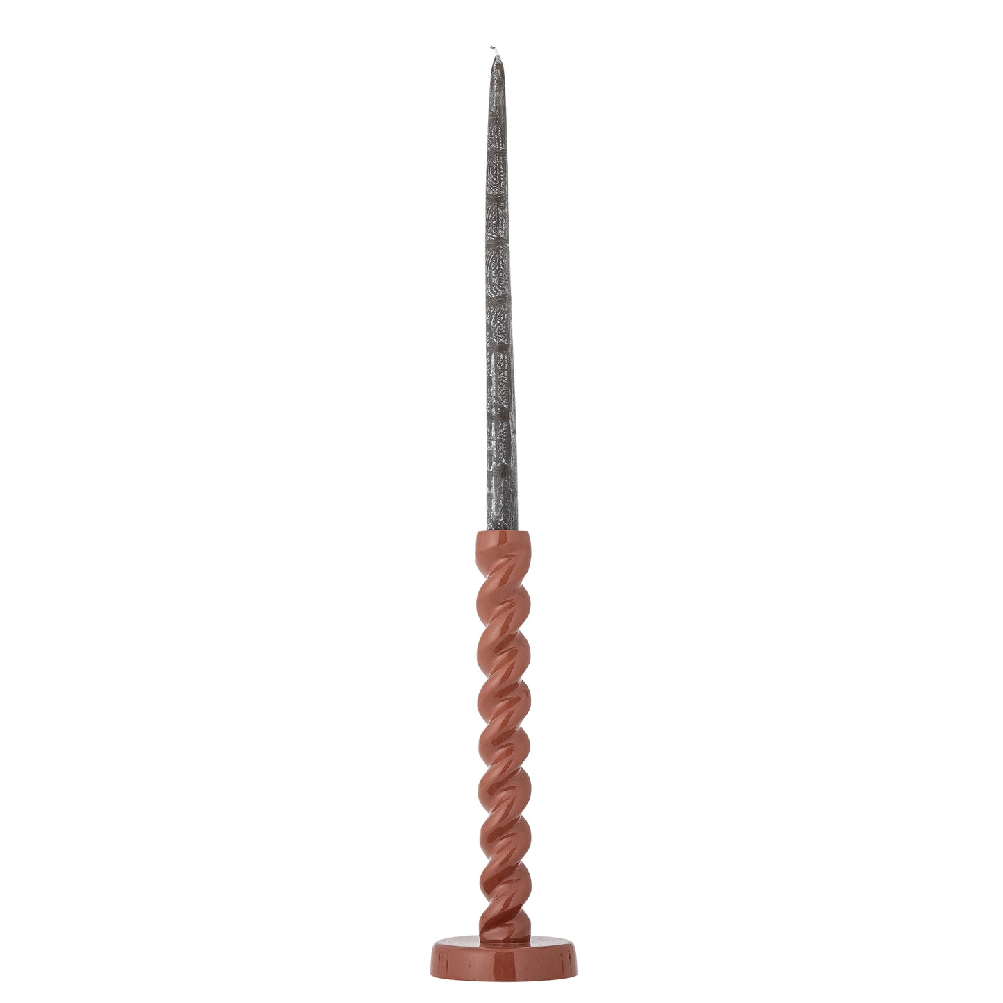 Diza Candlestick Holder (gloss red brown)