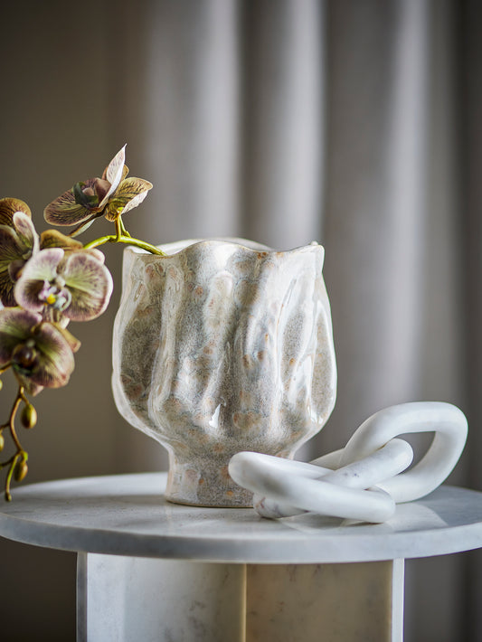 Adair Glazed Vase (White)