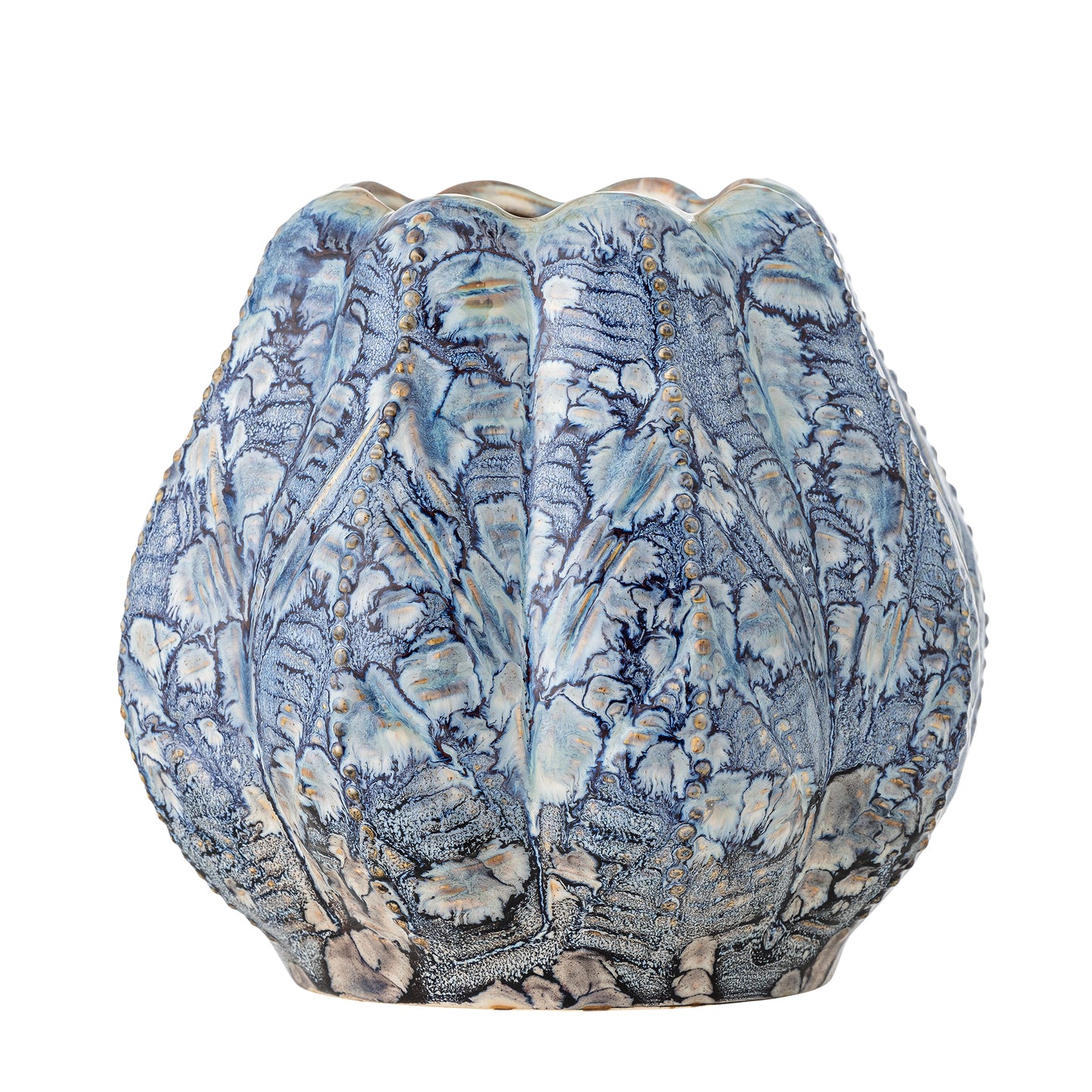 Hetty Glazed Vase (Blue)