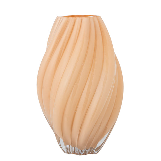 Kanji Glass Vase (Apricot)