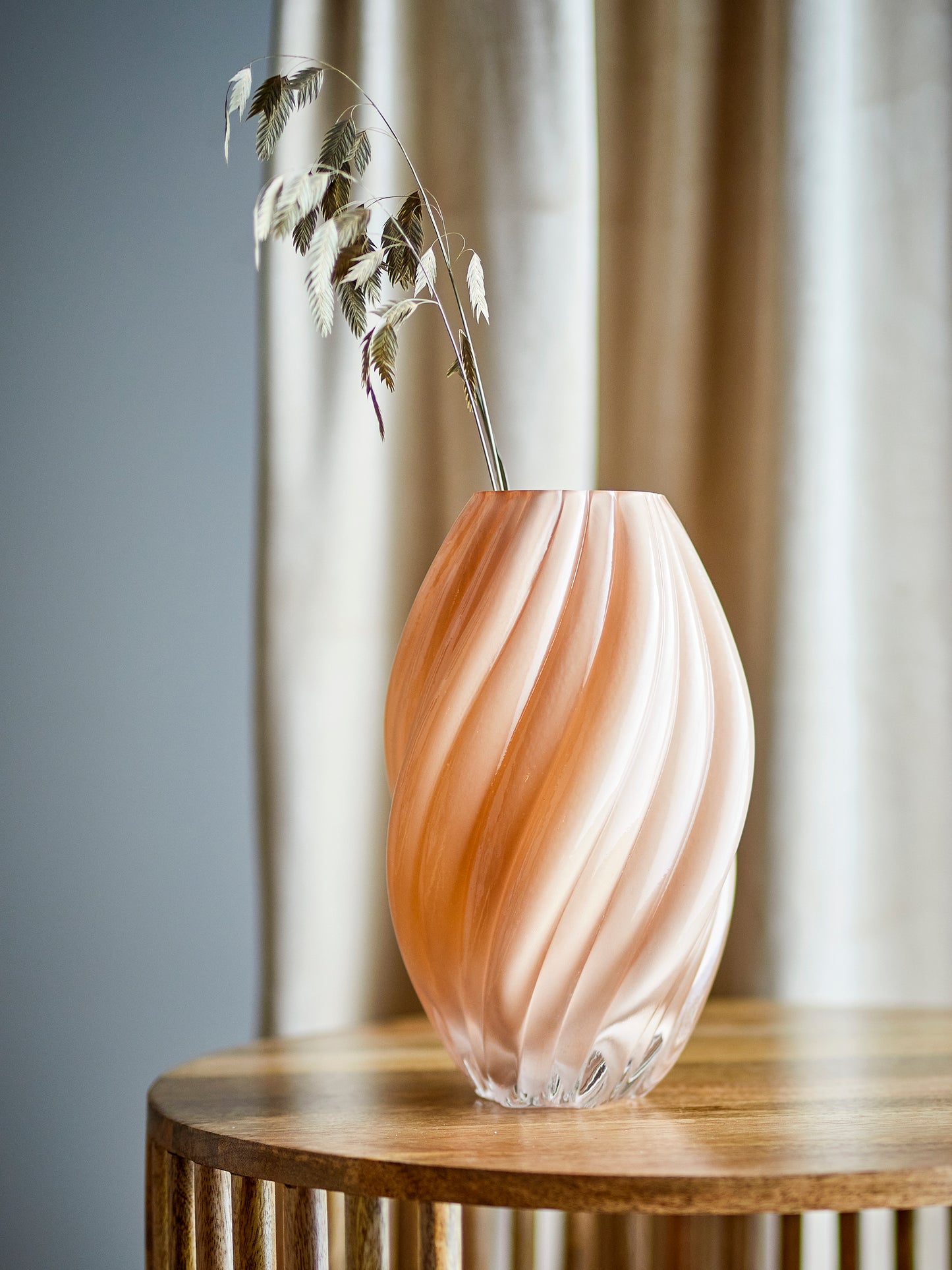 Kanji Glass Vase (Apricot)