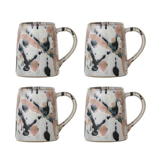 Winnie Mug (Pink Splatter) Set of 4