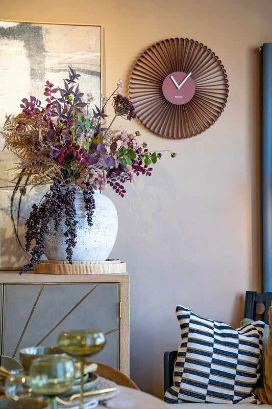 Cascara Wall Clock (Red Ochre) D50cm