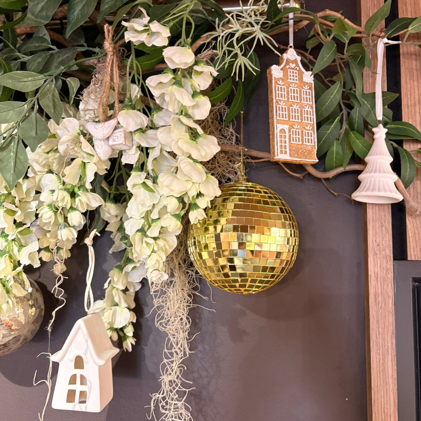 Gold Disco Ball Bauble 10cm