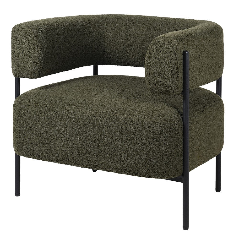 Moss Boucle Accent Chair