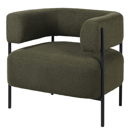Moss Boucle Accent Chair