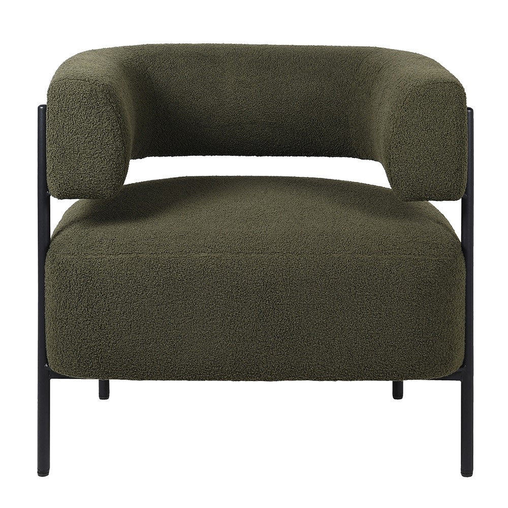 Moss Boucle Accent Chair
