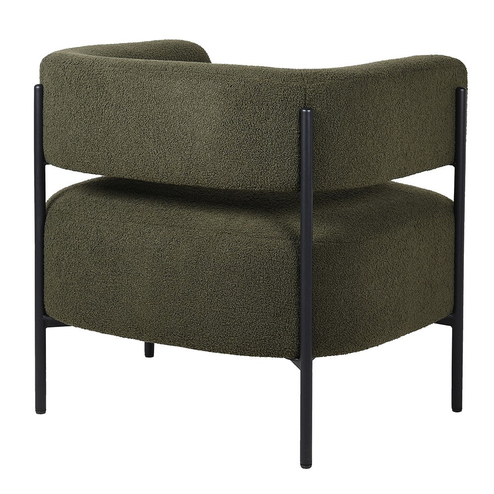 Moss Boucle Accent Chair