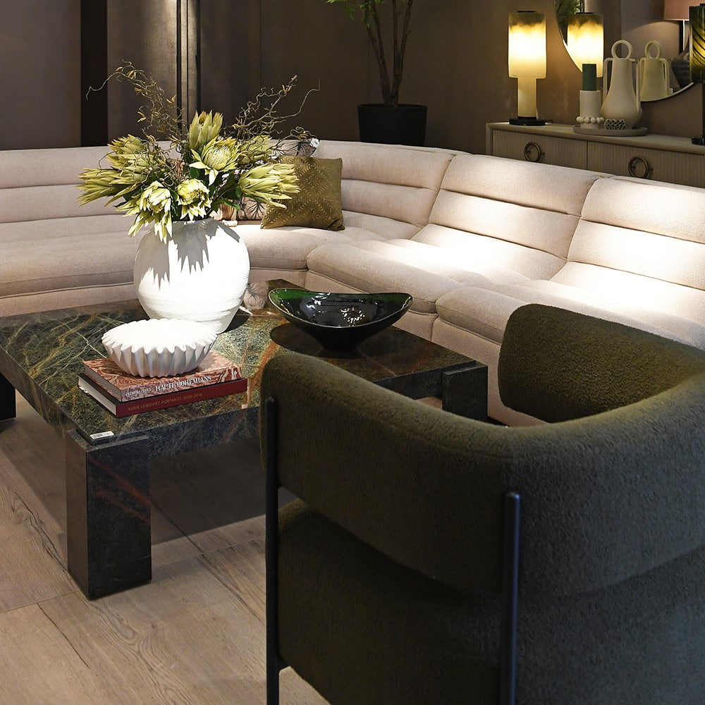 Moss Boucle Accent Chair