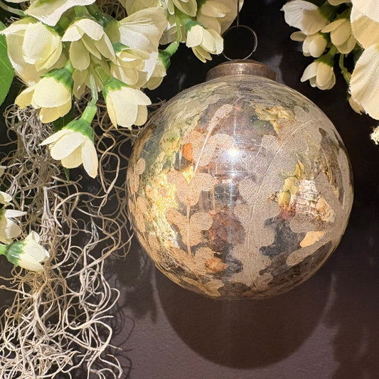 Aged Patina Wreath Bauble D9.5cm