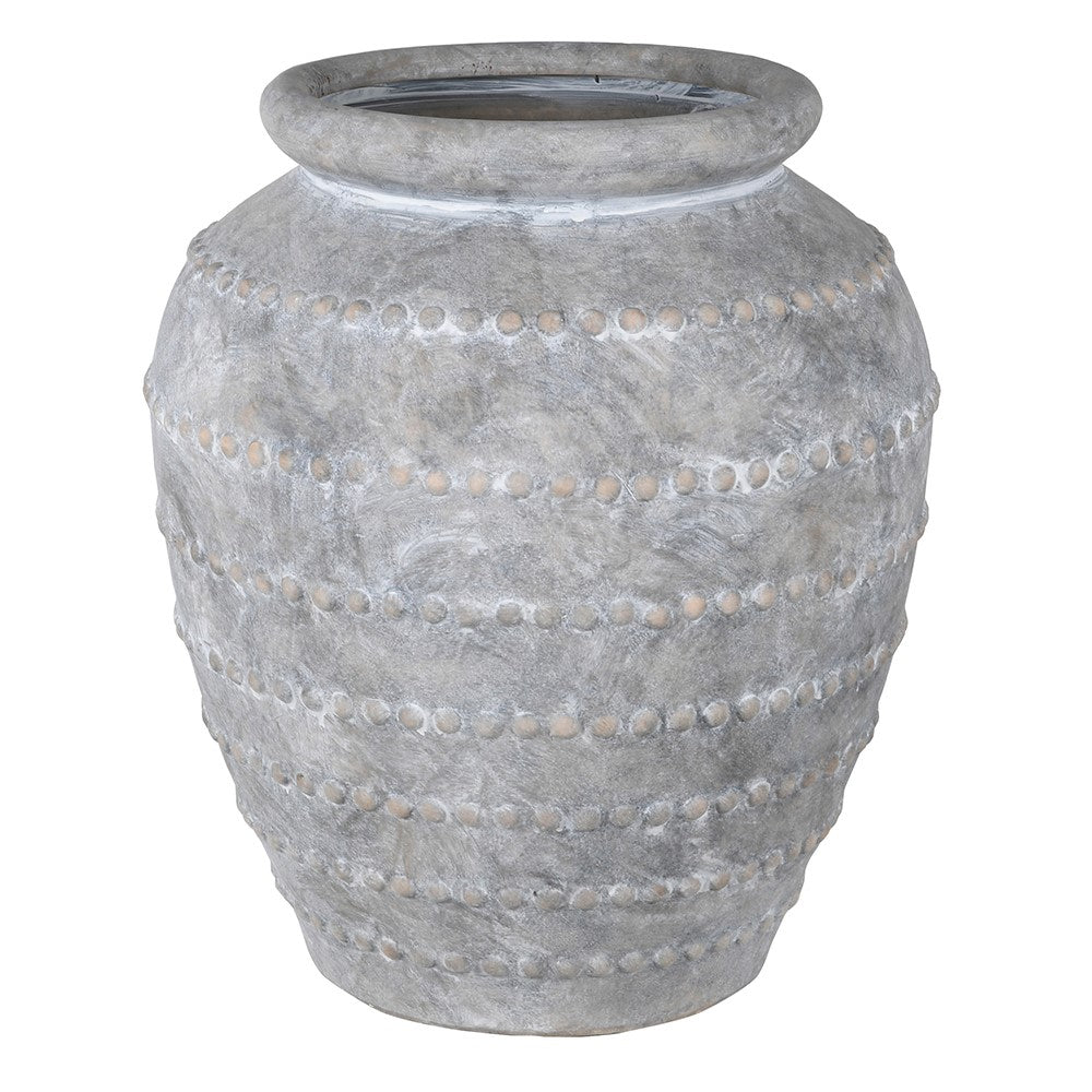 Outdoor Textured Terracotta Urn H62cm