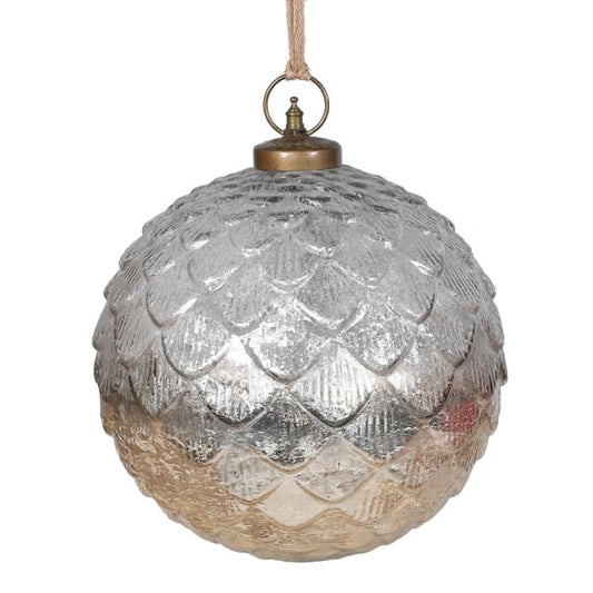 Large Faded Pine Bauble D25cm