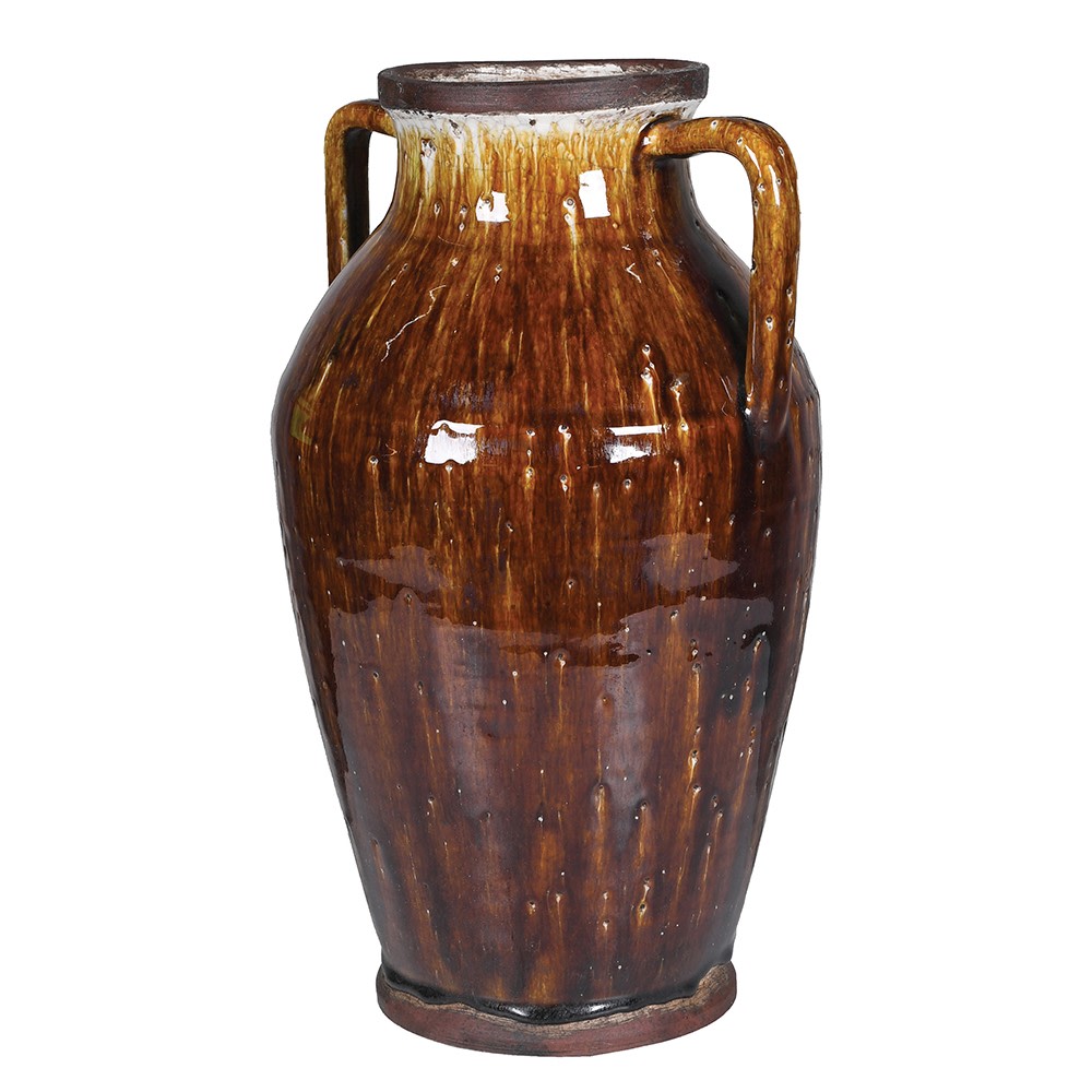 Large Saltglaze Amphora Vase with Handle