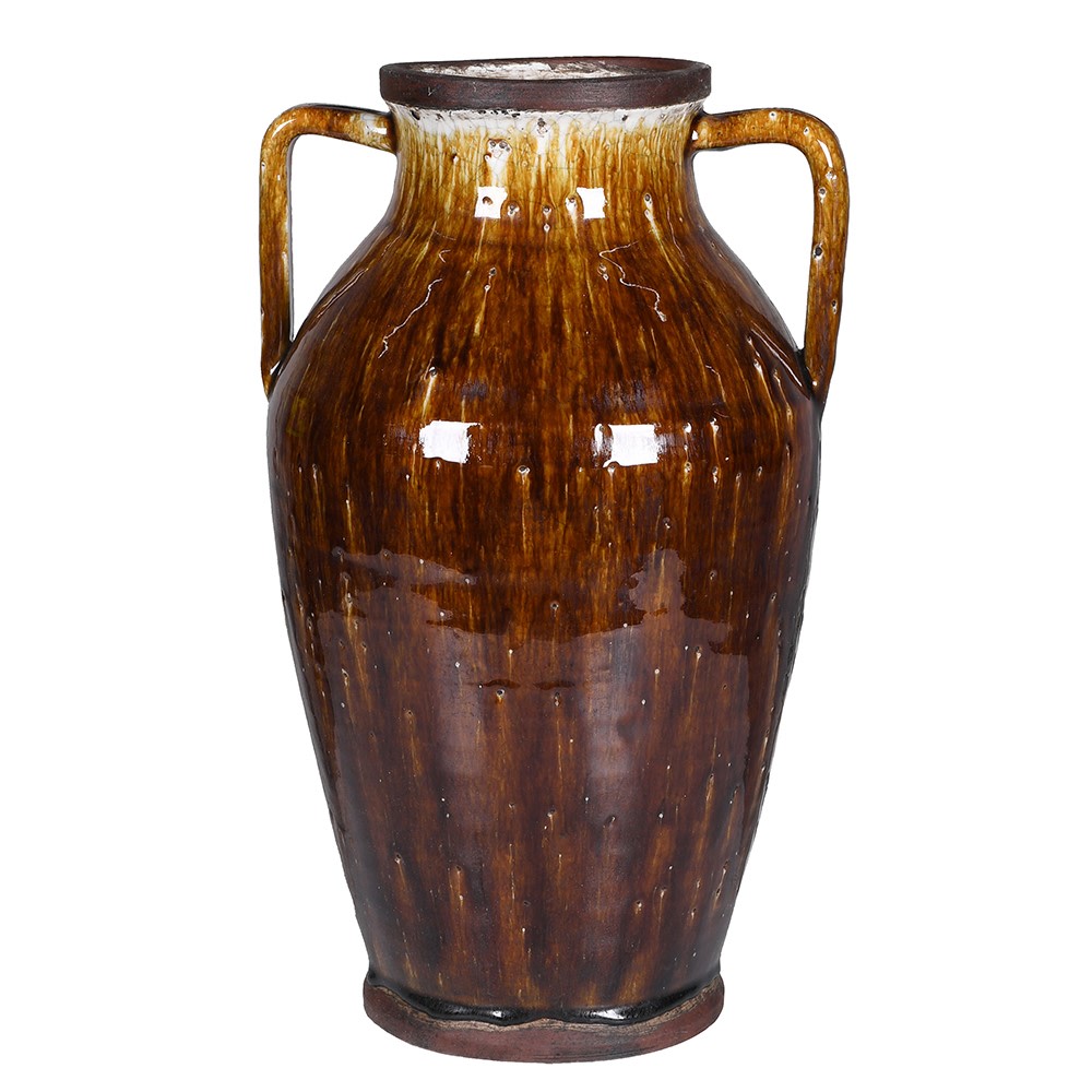 Large Saltglaze Amphora Vase with Handle