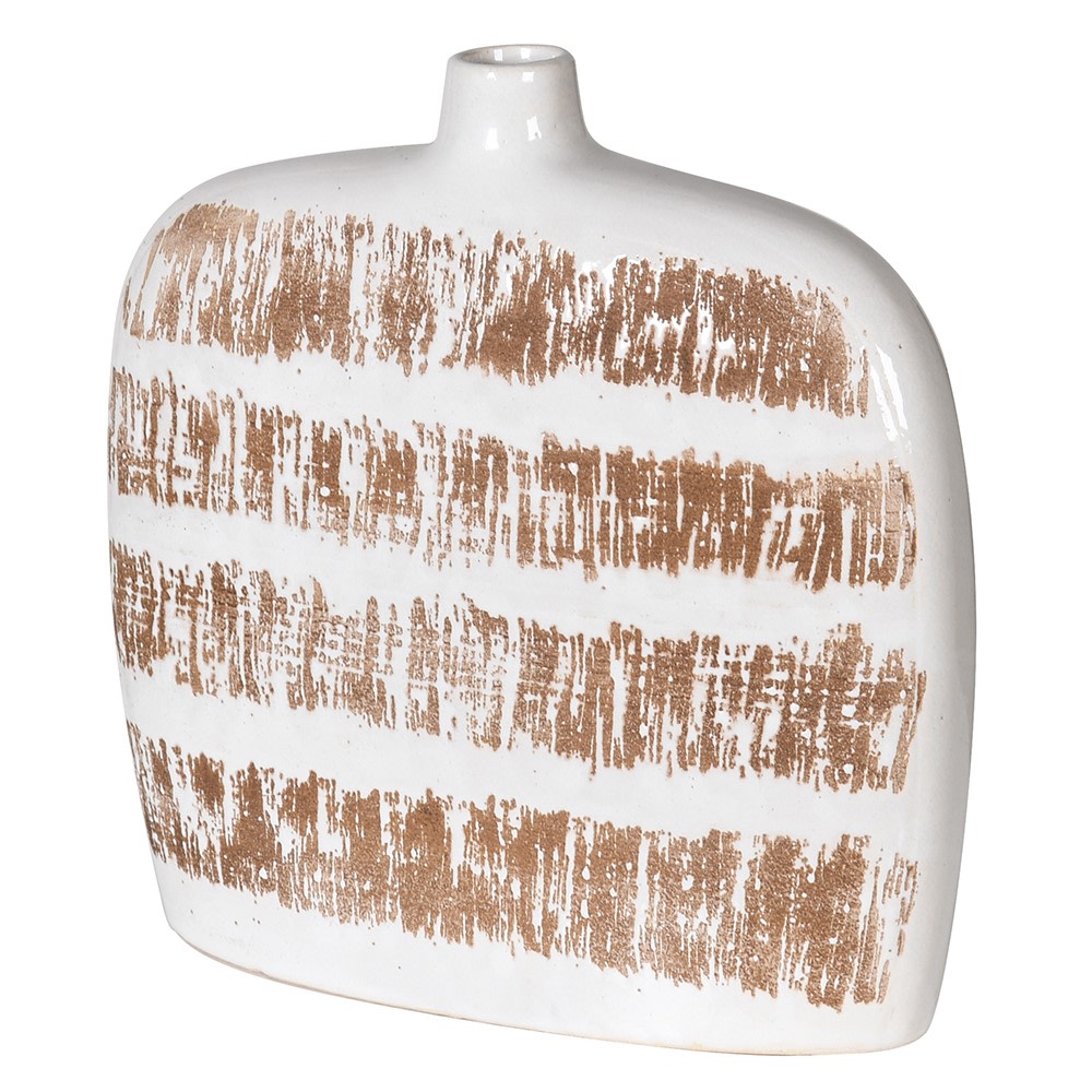 Narrow Striped Ceramic Vase