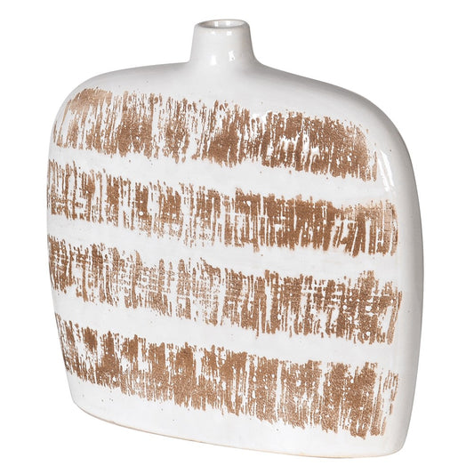 Narrow Striped Ceramic Vase