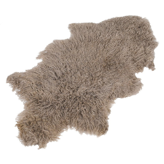 Mongolian Sheepskin Rug in Taupe