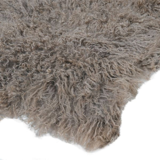 Mongolian Sheepskin Rug in Taupe