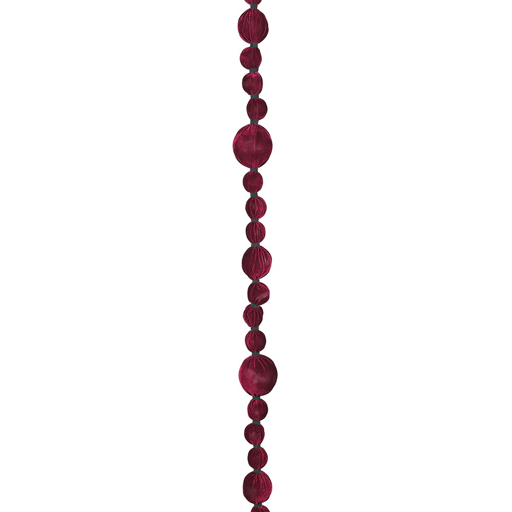 Bobble Garland in Claret Red