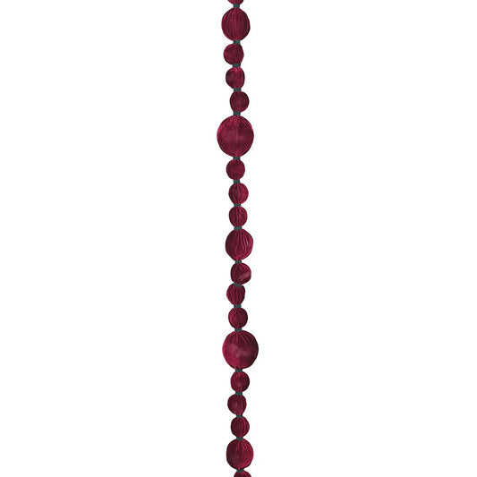 Bobble Garland in Claret Red