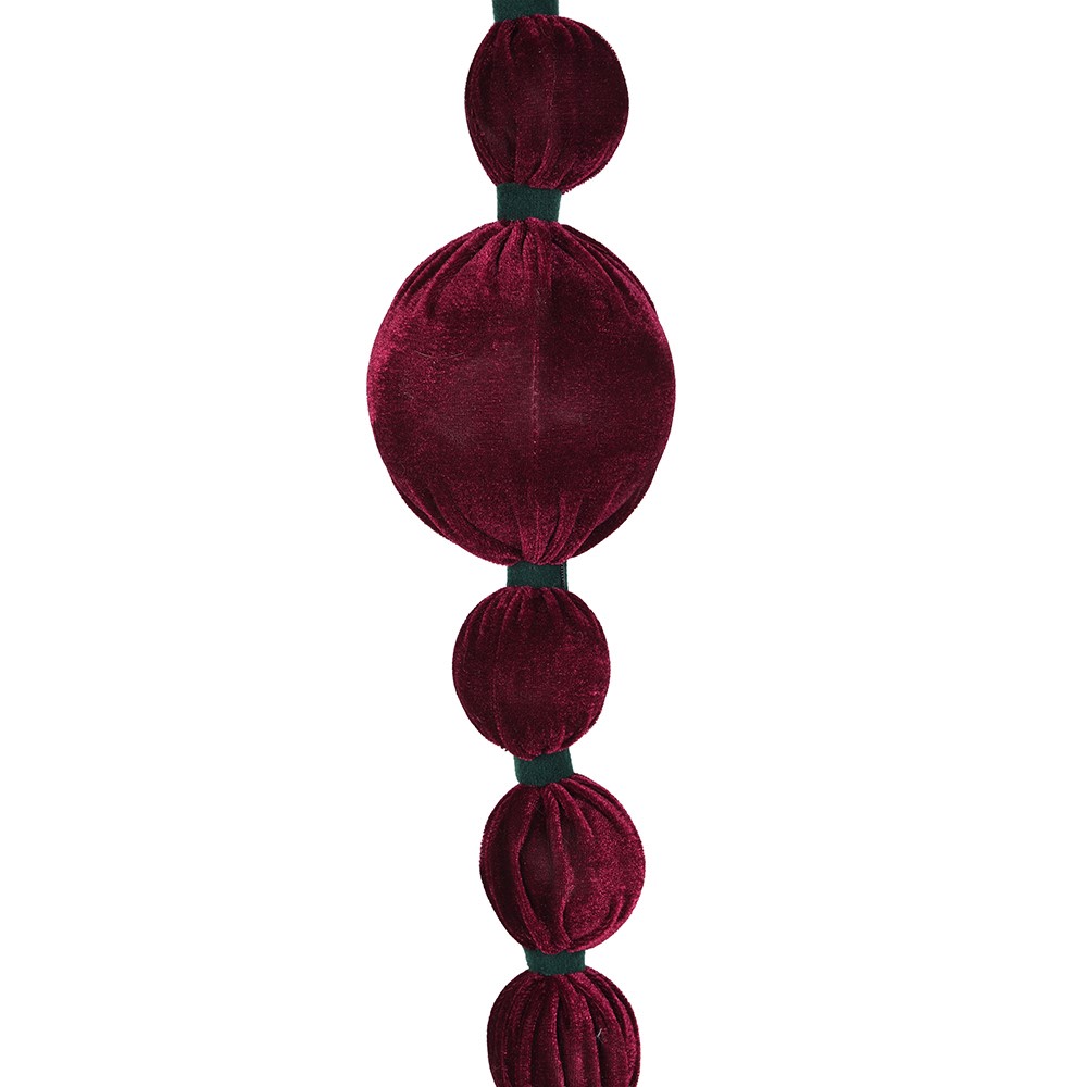 Bobble Garland in Claret Red