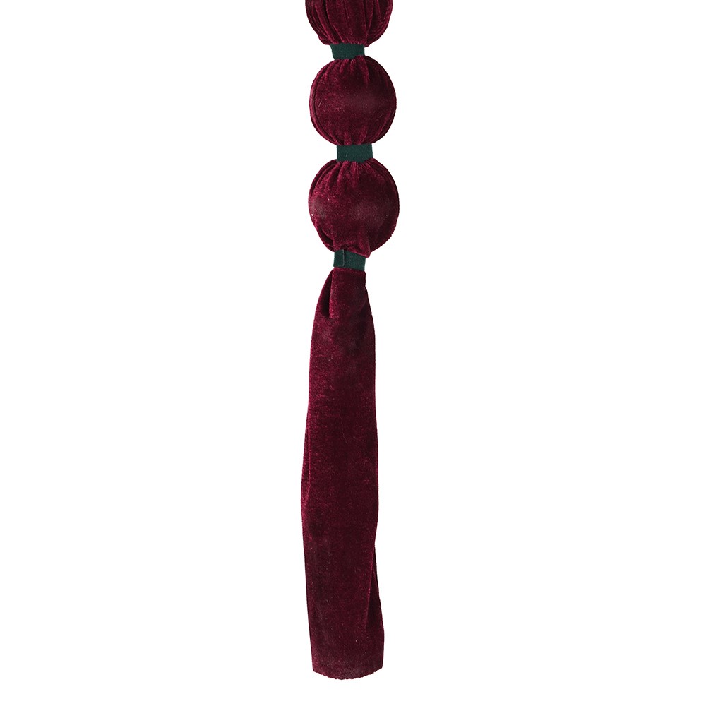 Bobble Garland in Claret Red