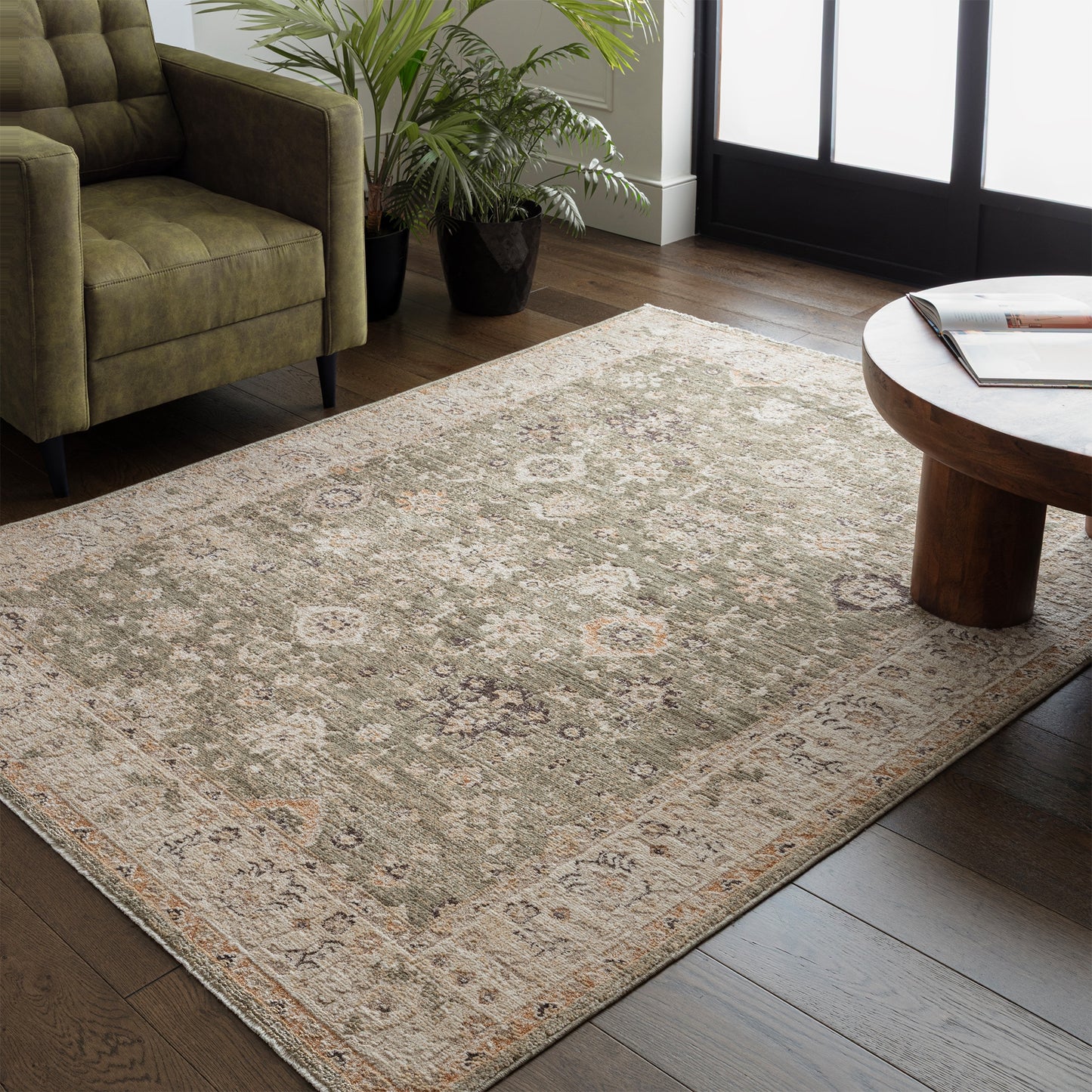 Heriz Ornate Rug (Green)