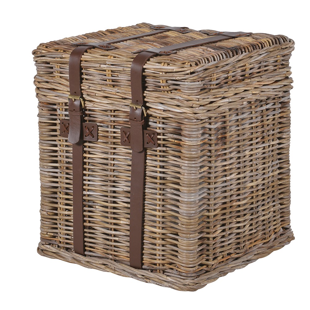 Kuba Basket Storage Side Table W45cm