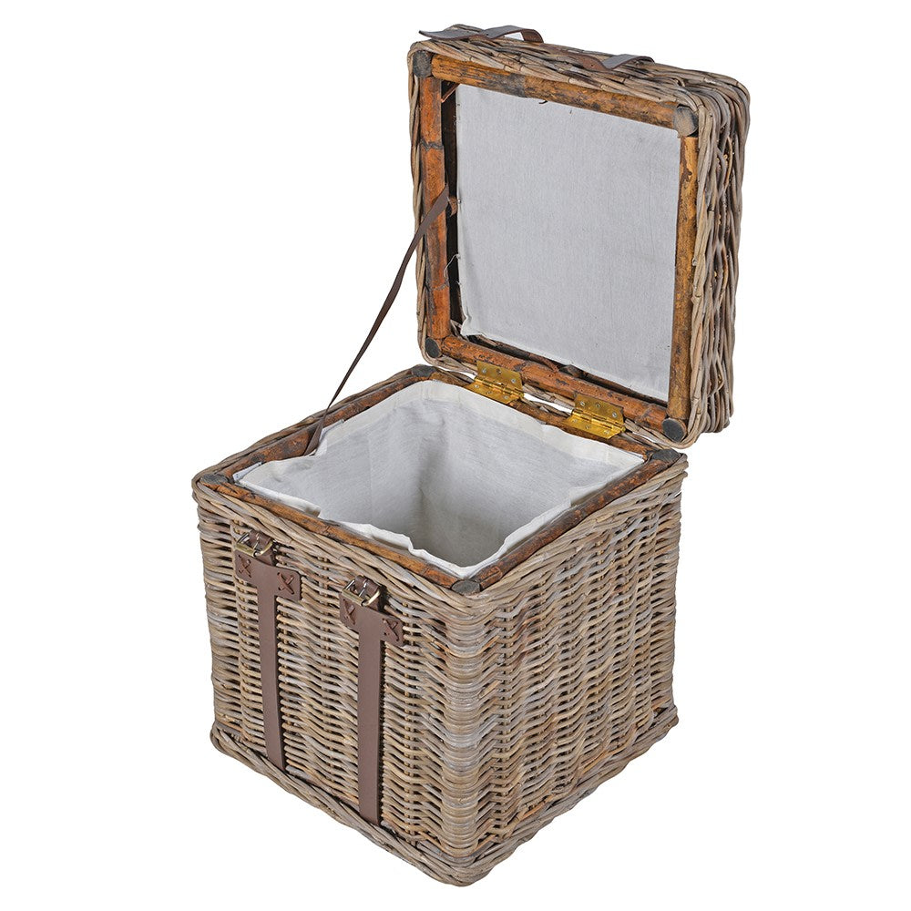 Kuba Basket Storage Side Table W45cm