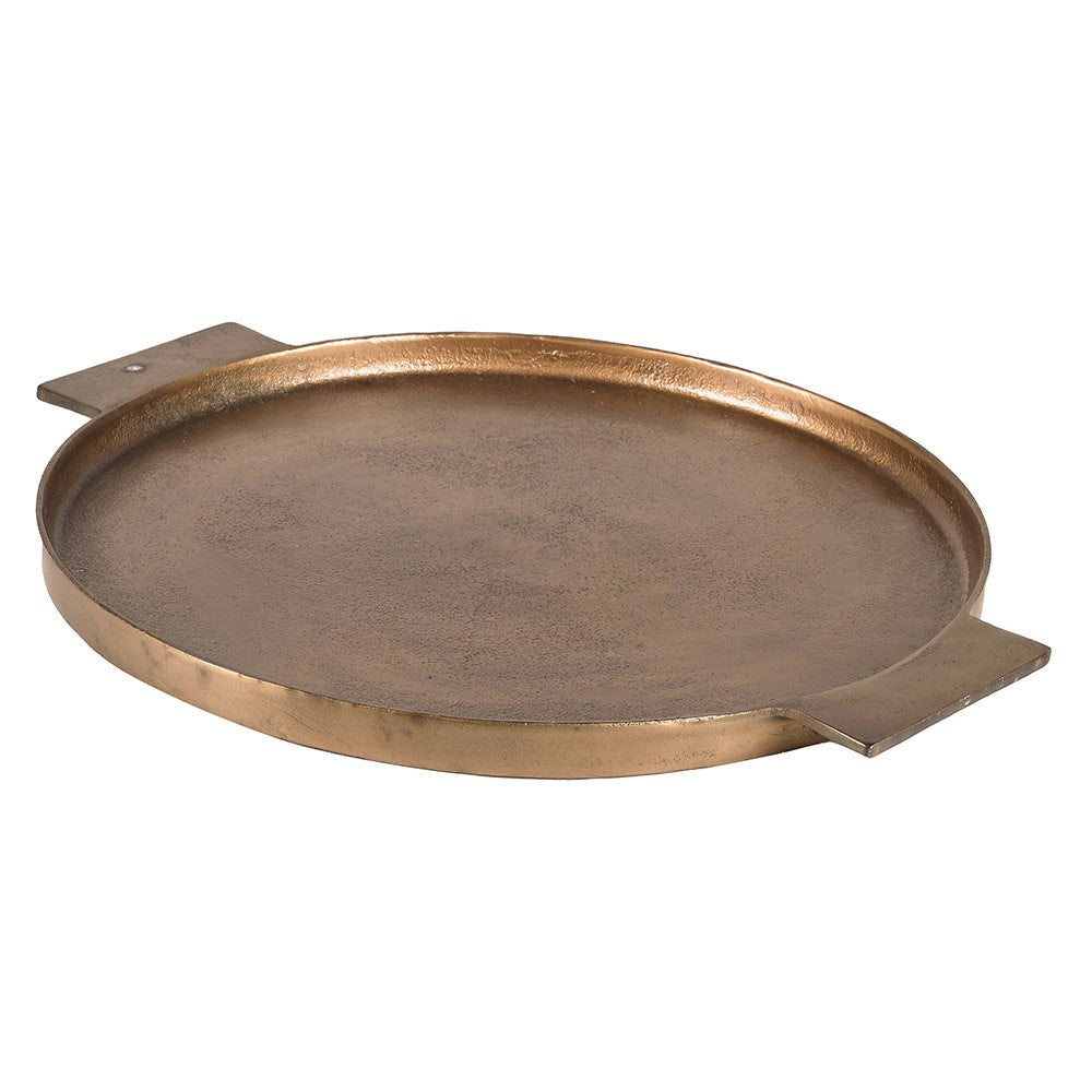 Antique Brass Round Tray