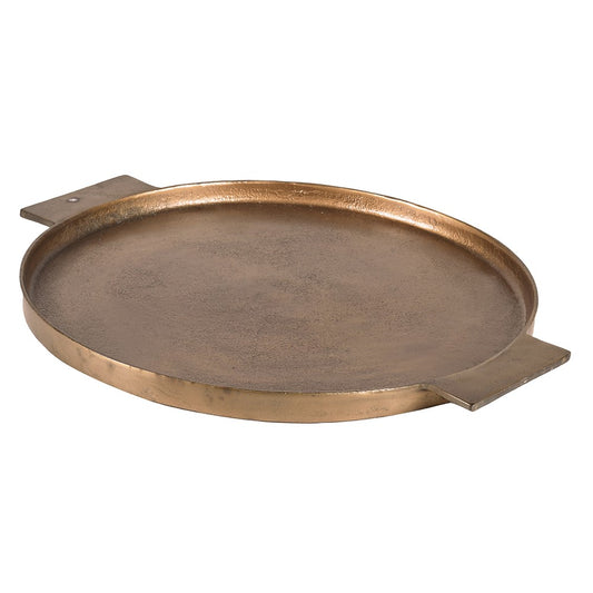 Antique Brass Round Tray