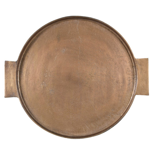 Antique Brass Round Tray