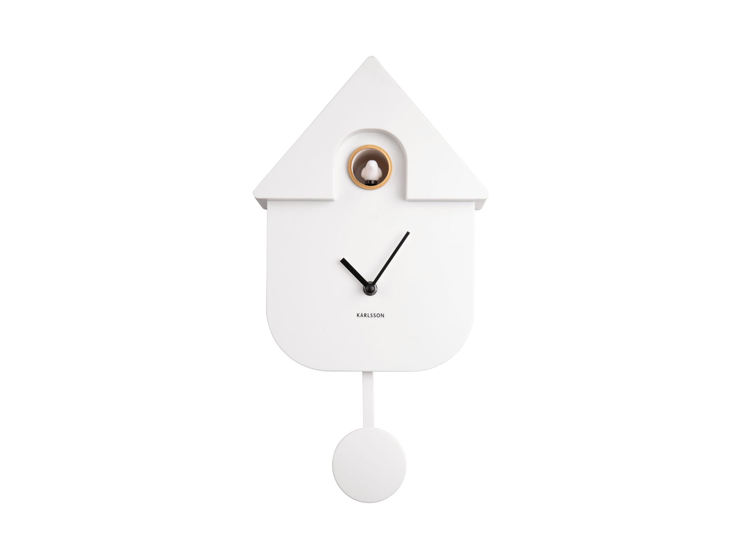 Modern Cuckoo Wall Clock (White)